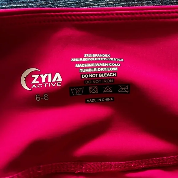 Like new zyia bright pink leggings - Picture 2 of 5